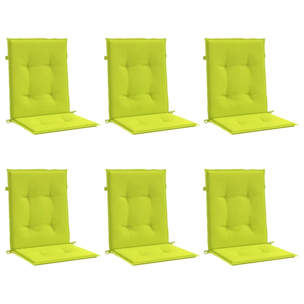 Cuscini per Sedie da Giardino 6 pz Verde Brillante 100x50x3 cm cod mxl 54850