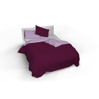 Copripiumino con Sacco e Federe Doubleface Lilla/Prugna 1 Piazza e Mezzo