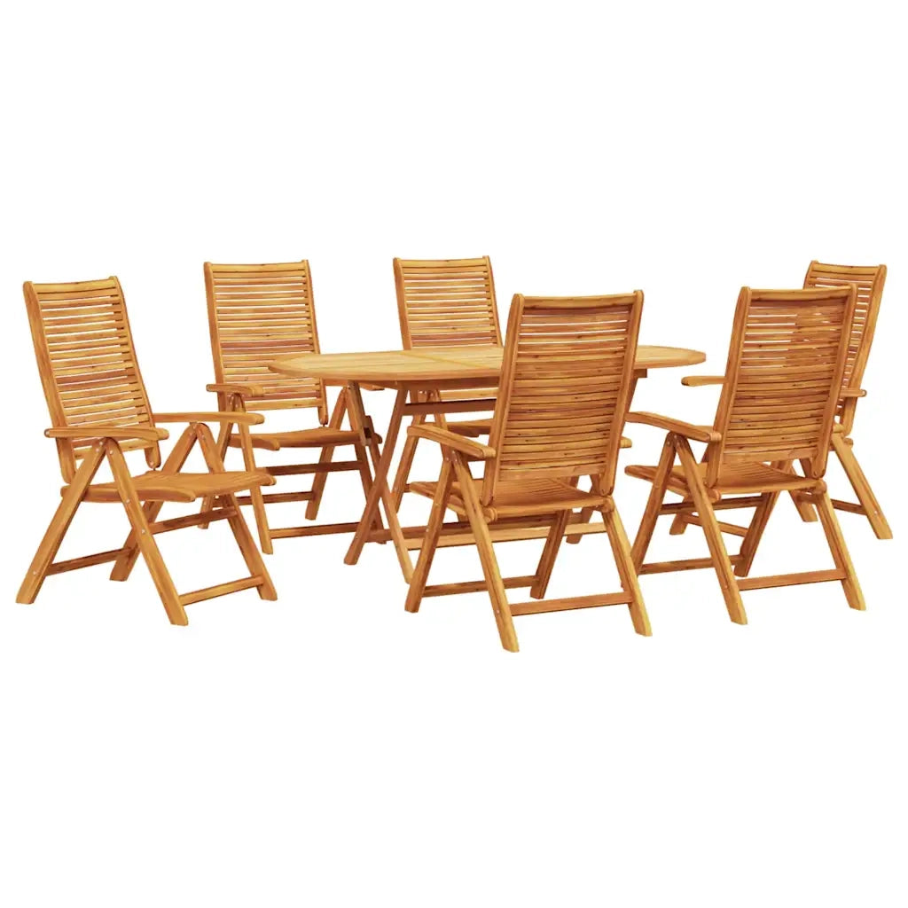Set da Pranzo per Giardino 7 pcs Marrone 3375729