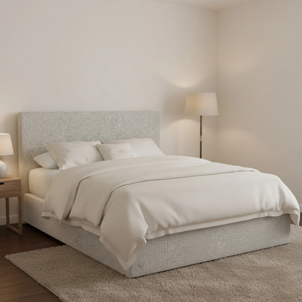 Carlisle, Letto Piazza e Mezza Sfoderabile Made in Italy, Grigio Chiaro