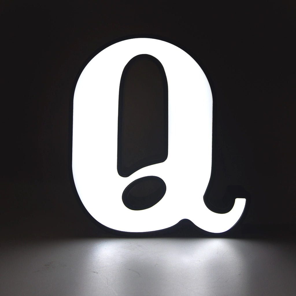 DECORAZIONE LUMINOSA LED A BATTERIA LETTERA Q - IDEALE PER EVENTI COMPLEANNI E DECORAZIONI PER LA CASA