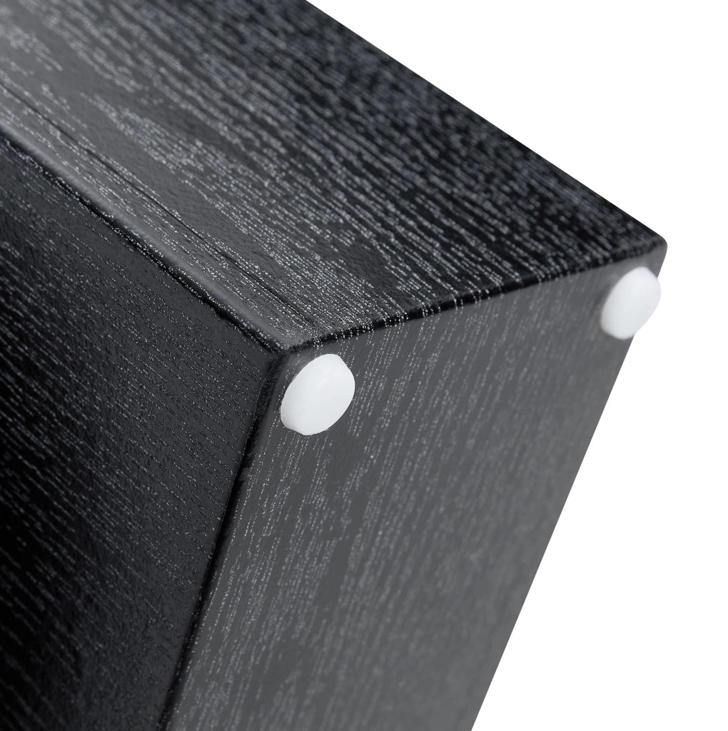 Tavolino da caffè rotondo a due livelli in MDF effetto legno nero e vetro grigio; 61 cm
