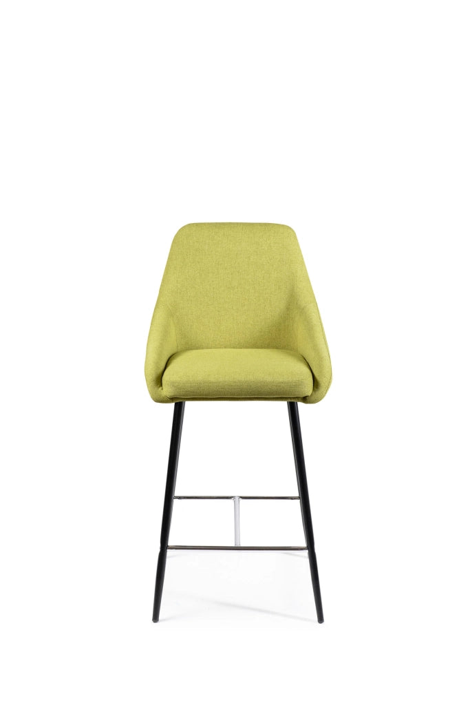 Ray - Sgabello in tessuto verde - Set da 1 pz