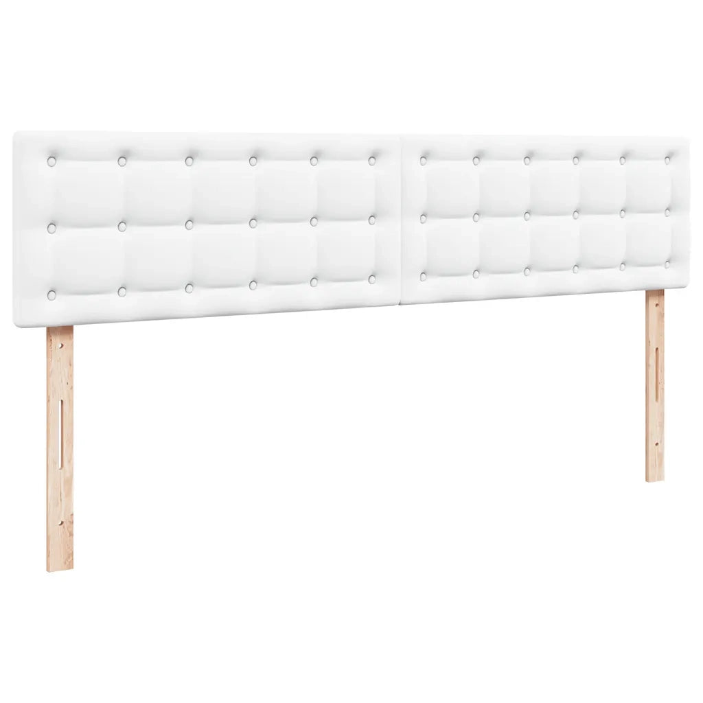 Struttura Letto Pouf con Materasso Bianco 180x200 cm Similpelle 3311319