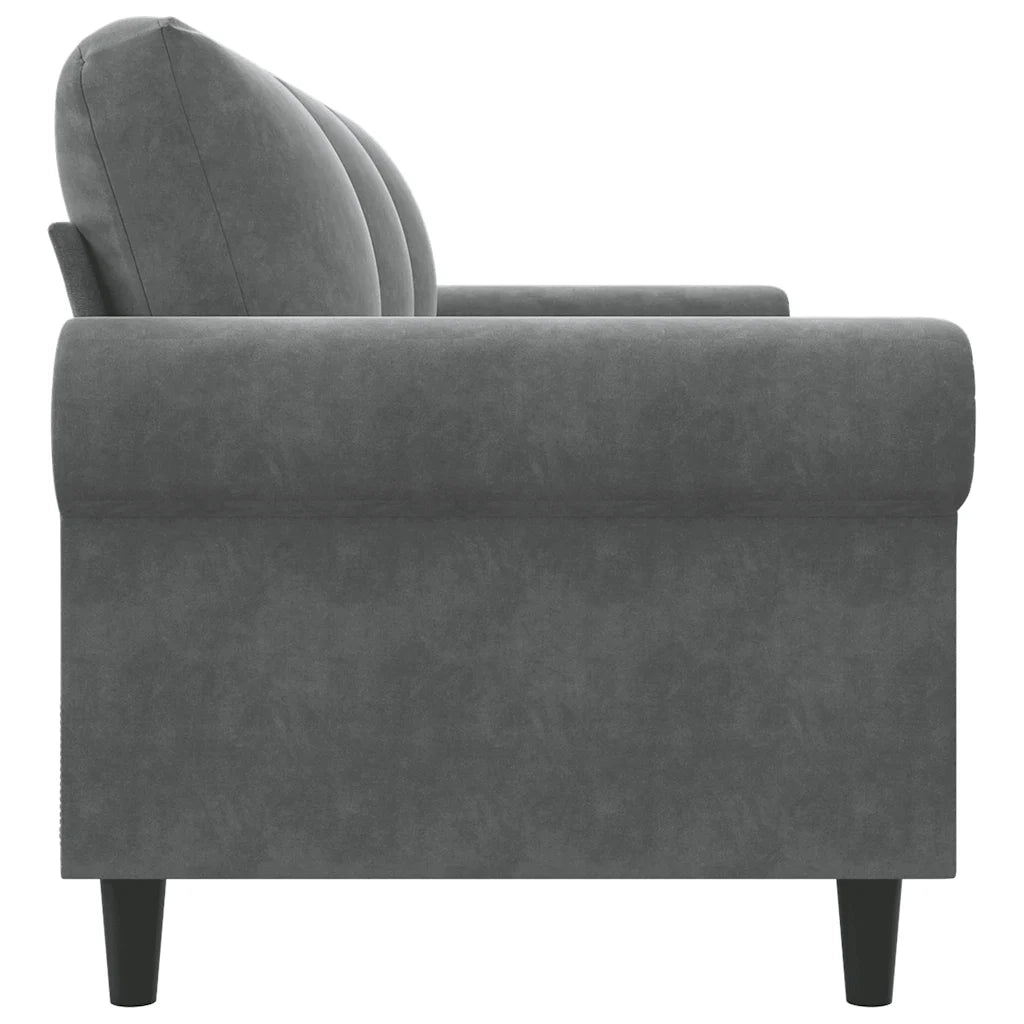 Divano | Divano da soggiorno | Sofa a 3 Posti Grigio Scuro 180 cm in Velluto
