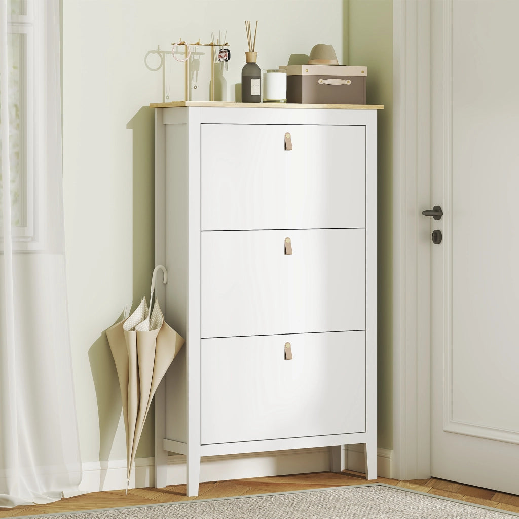 Scarpiera con cassetti e ripiani regolabili ¨C zephmum ¨C bianco 21 paia