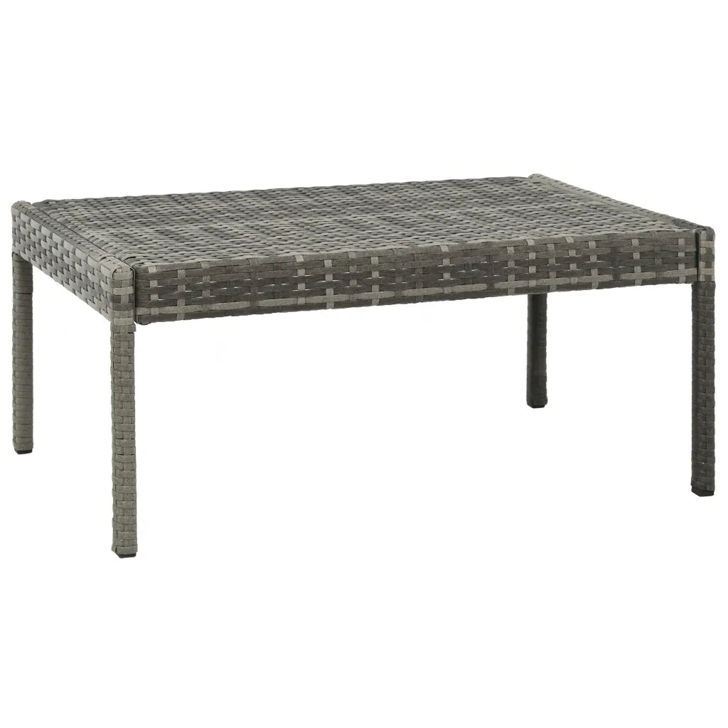 Set Divani da Giardino 3 pz con Cuscini in Polyrattan Grigio cod mxl 42103