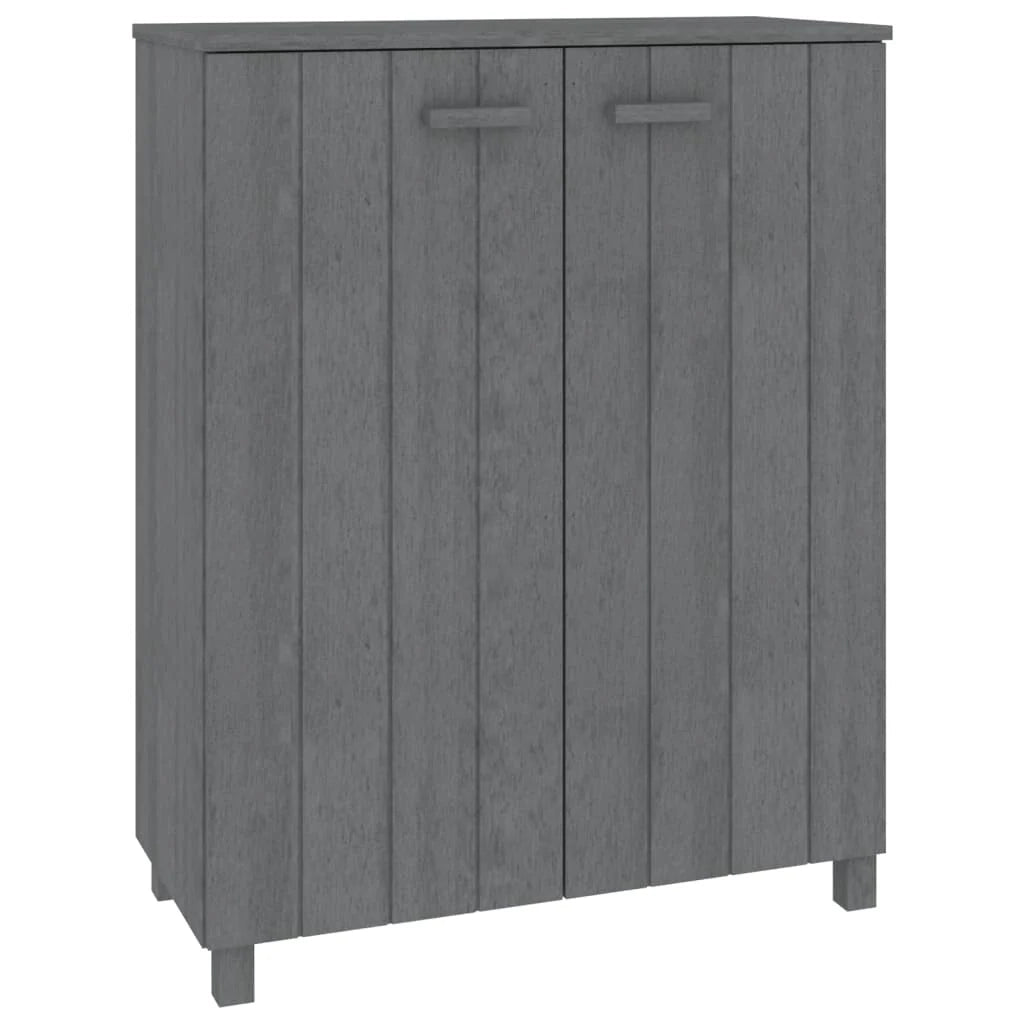 Scarpiera mobiletto portascarpe mobile per ingresso/corridoio/soggiorno colore scuro 85 x 40 x 108 cm pino massiccio grigio 02_0021865