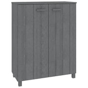 Scarpiera mobiletto portascarpe mobile per ingresso/corridoio/soggiorno colore scuro 85 x 40 x 108 cm pino massiccio grigio 02_0021865