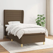 Giroletto a Molle con Materasso Marrone Scuro 80x200 cm Tessuto 3128560