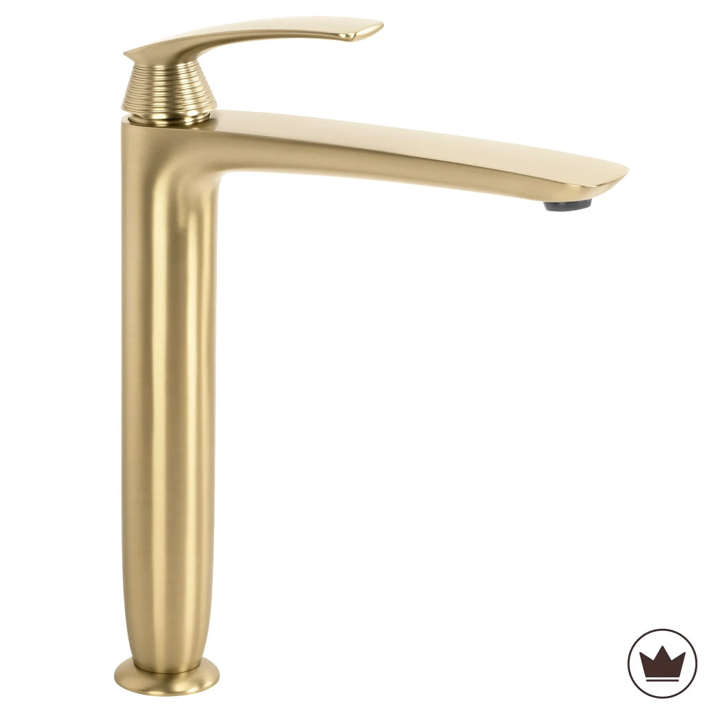 Rubinetto Da Lavabo Premium Rea Como Brush Gold High