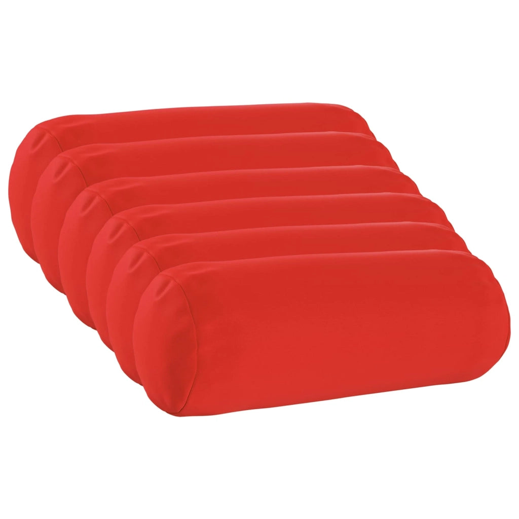 Federa 6 pcs HEERLEN Rosso Ø 15 x 40 cm Poliestere 923338