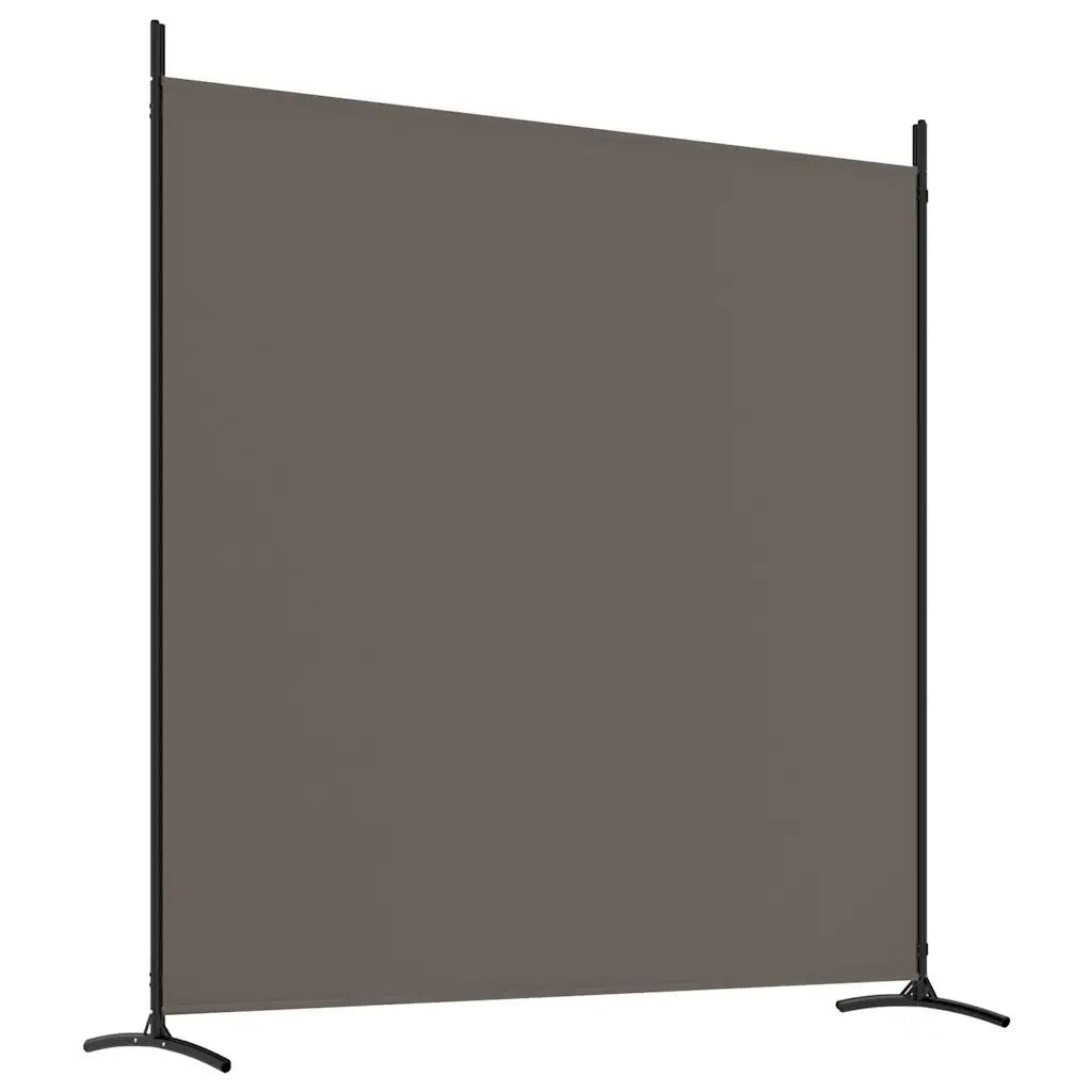 Divisorio a 4 Pannelli Antracite 698x180 cm Tessuto 350284
