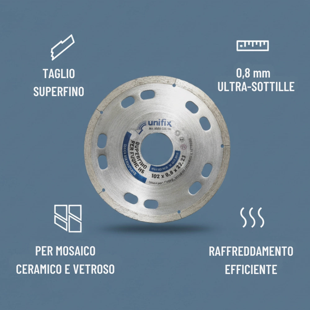 Diamant superfino per fughe e mosaico ceramico Ø 102 x 22,2 x 0,8 mm