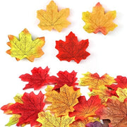 Foglie artificiali di acero - Contenuto HTML - 200 pezzi - 8 cm - Decorazioni per il Ringraziamento - Accessori per il matrimonio - Decorazioni foglie di Natale - Feste di giardino.
