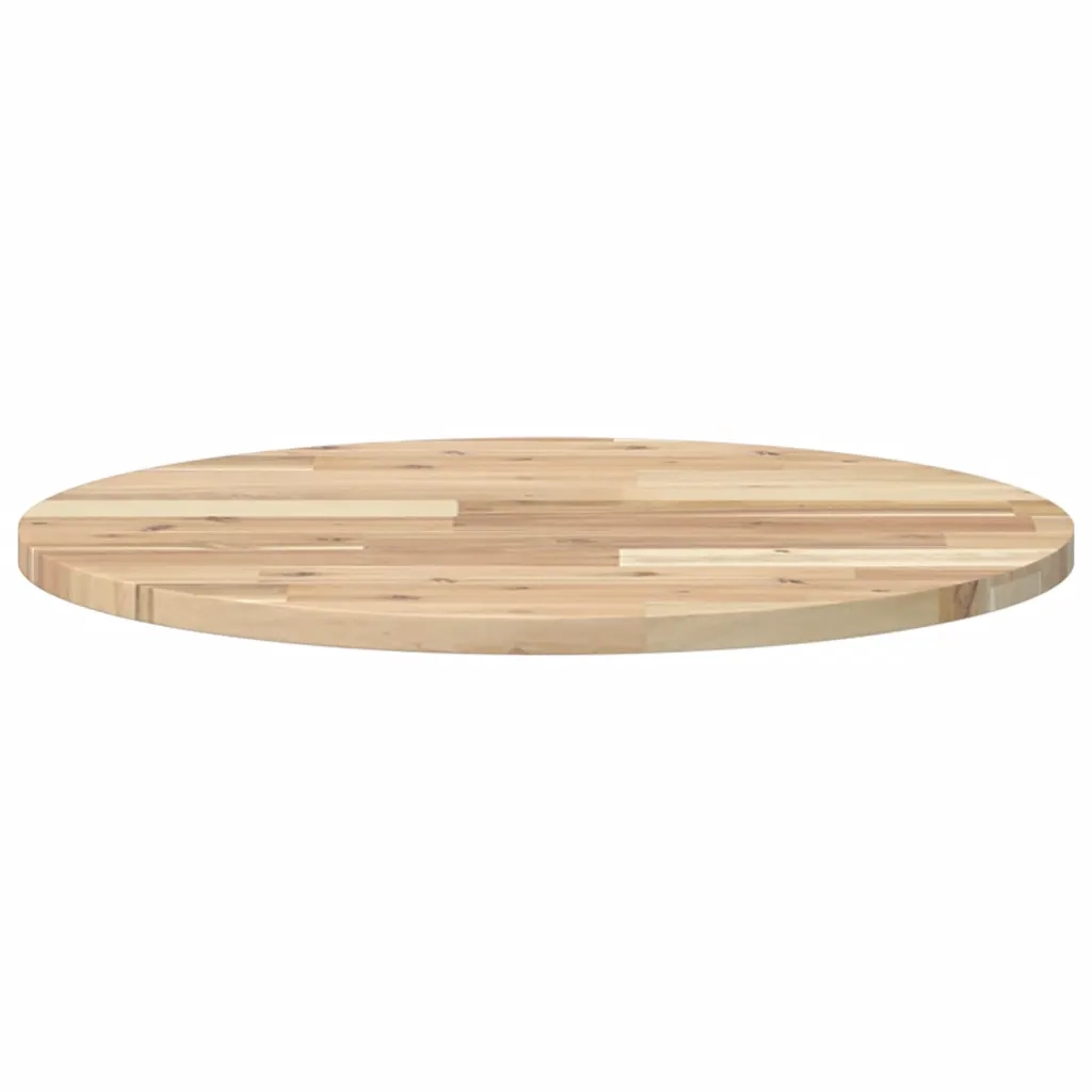 Piano Tavolo Rotondo Ã˜60x2 cm in Legno Massello di Acacia