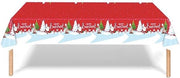 Tavolo da Natale in Plastica per Festa di Natale e Festa di Benvenuto - Rosso - 137 x 274 cm