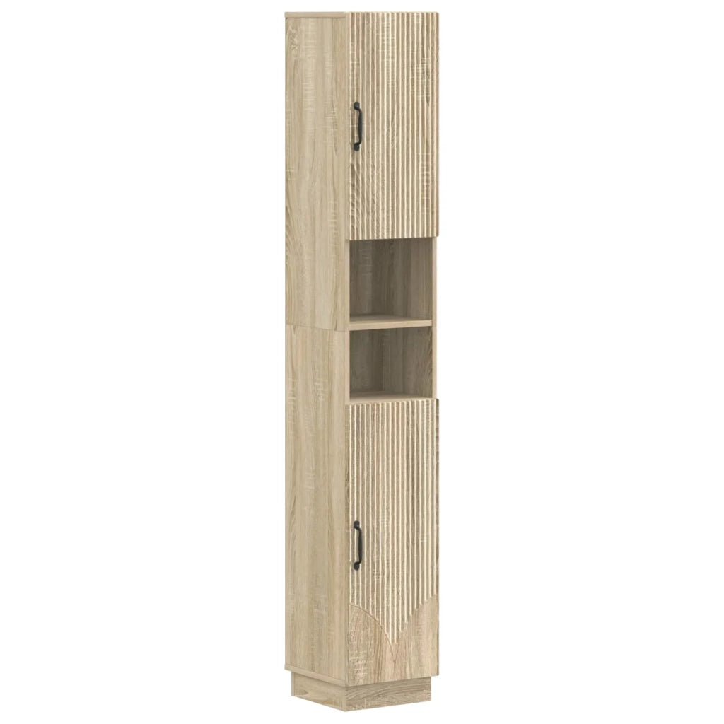 Armadio da Bagno con Ripiano Aperto HOORN Rovere Sonoma 897257