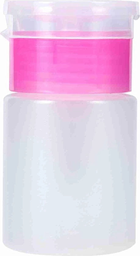 Spremitore di 60 ml per rimuovere vernici per unghie, colore rosa.