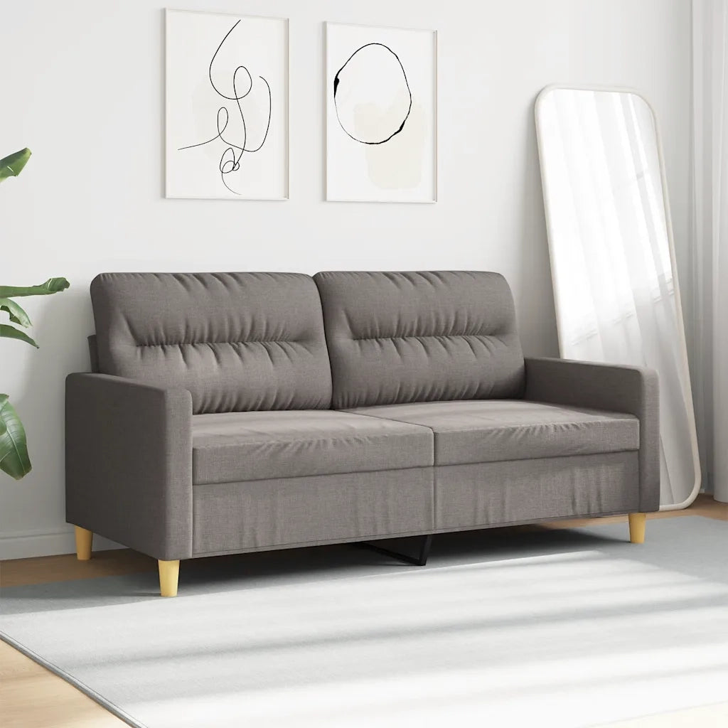 Divano a 2 Posti Tortora 140 cm in Tessutocod mxl 80808