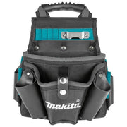 Makita E-15182 Borsa Portautensili per Trapano Ambidestro in Pelle e Poliestere con Supporto per Metro e Clip per Cintura colore Nero