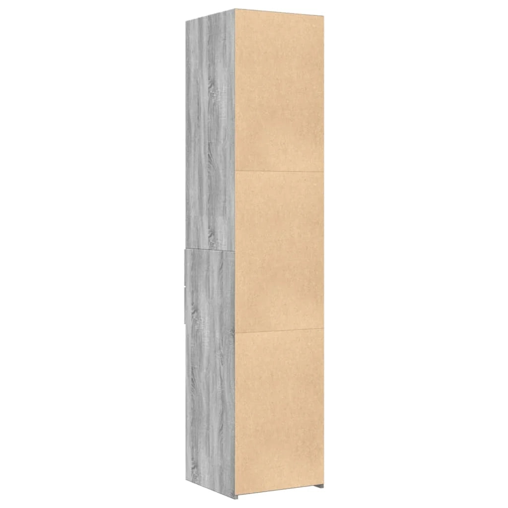 Buffet credenza cassettiera armadio mobile contenitore organizer cucina soggiorno salotto rovere Sonoma alto 40 x 42,5 x 185 cm legno ingegnerizzato grigio 02_0035364