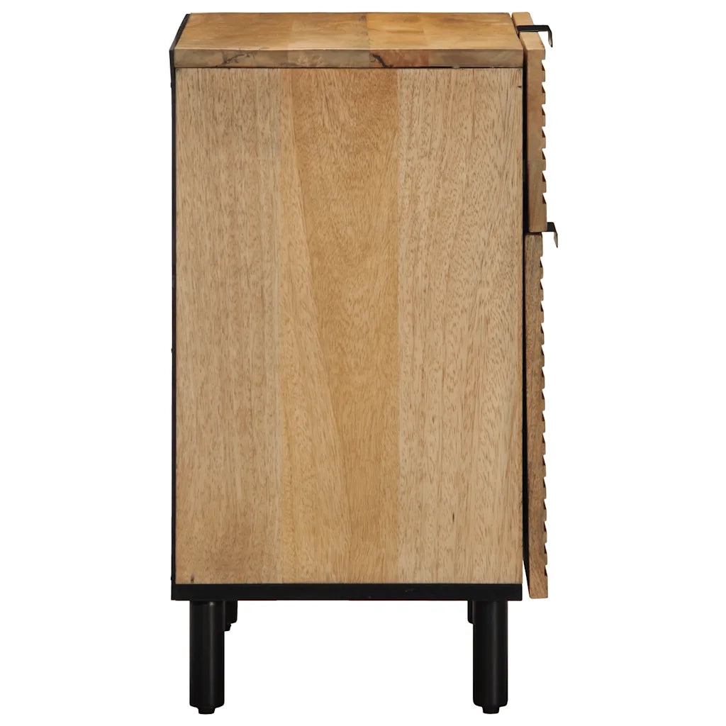 Comodino Marrone 50x33x60 cm in Legno Massello di Mango 4017728