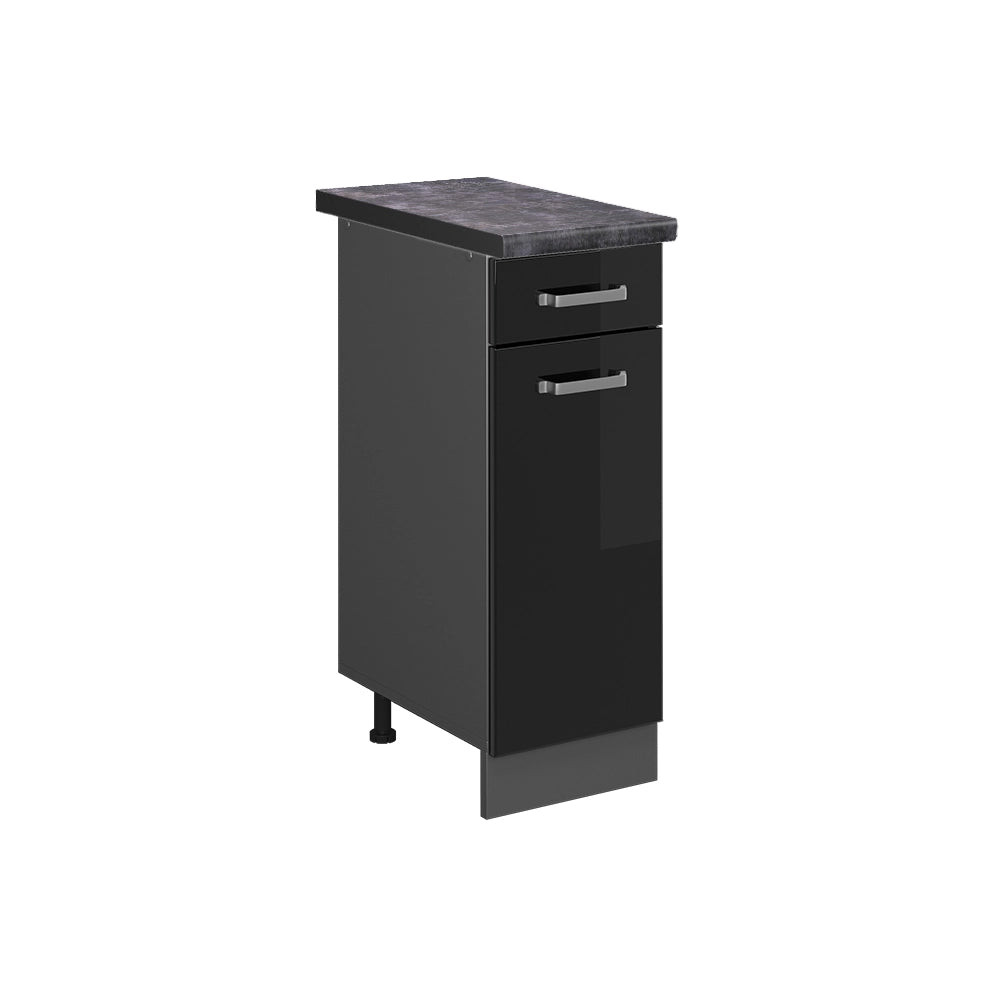 Vicco Mobiletto base per cucina Nero lucido 30 cm , PL Antracite