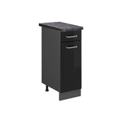 Vicco Mobiletto base per cucina Nero lucido 30 cm , PL Antracite