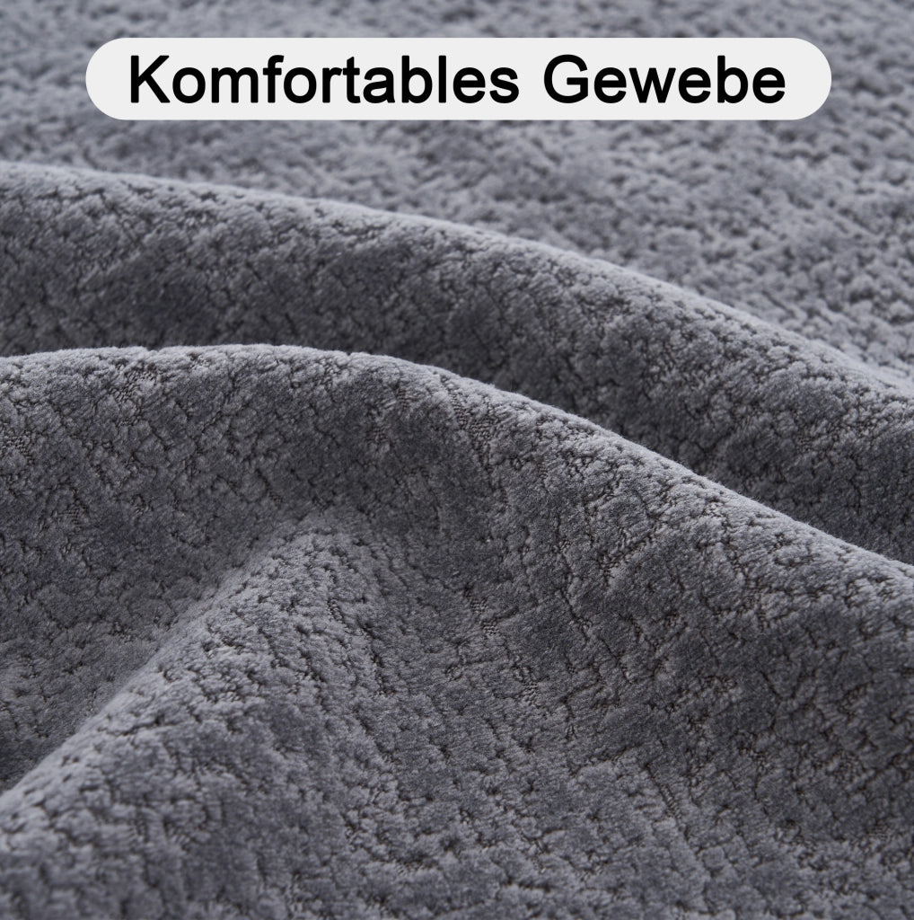 DIVANO MODULARE LETTO in Chenille Grigio senza montaggio