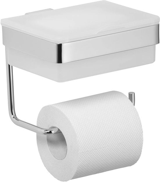 Sedia per il Water, con tessuto umido - Universale, Cromo, Luccicante, 12x15 cm, 600 g, Plastica