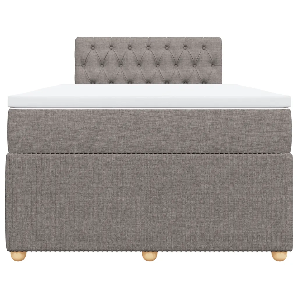 Giroletto a Molle con Materasso Tortora 120x200 cm in Tessuto 3287434