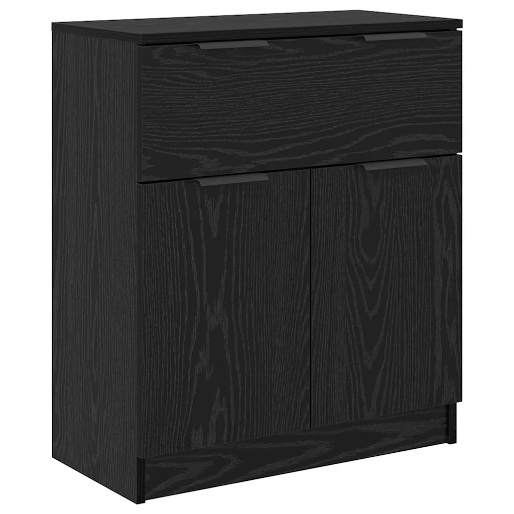 Credenza con cassetto 3 pcs Rovere nero Legno multistrato 3416163