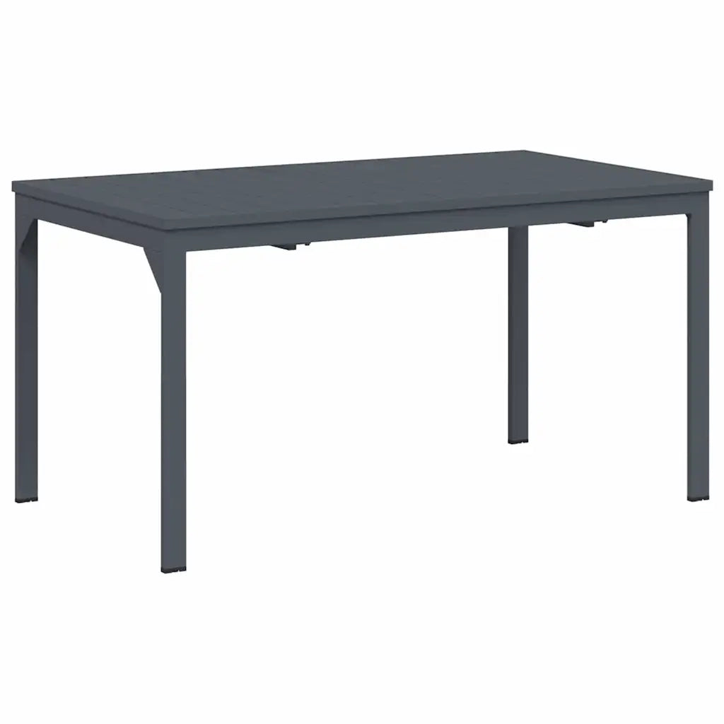 Set da Pranzo per Giardino 9 pcs Nero polyrattan