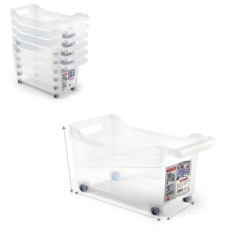 Cesta Organizer Milleusi con Manici e Ruote 39 x 38 x 26 cm