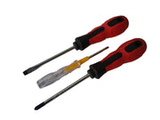 SET 3 PZ CACCIAVITI CACCIAVITE TAGLIO CROCE CERCAFASE TENSIONE MANICI ERGONOMICI