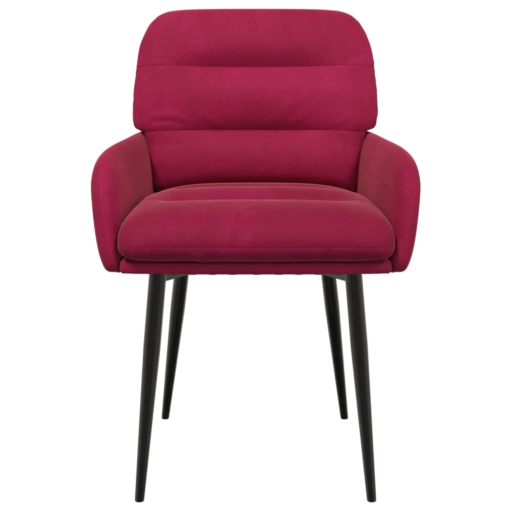 Sedie da pranzo 4 pz Velluto Rosso Vino 59 x 59,5 x 90 cm 3428241