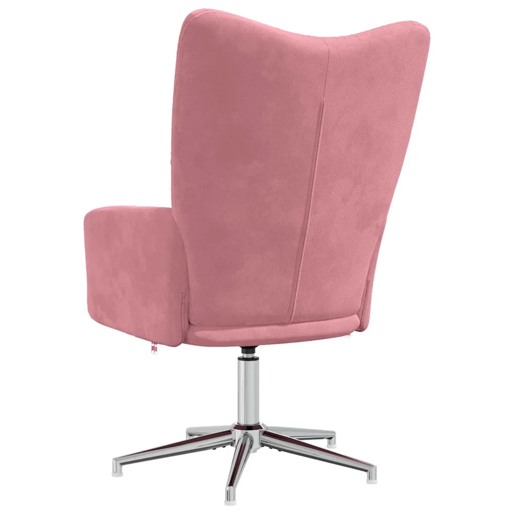 Poltrona | Sedia Relax Rosa in Velluto