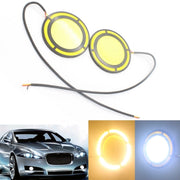 Trade Shop - Coppia Luci Led Marcia Diurne Drl Lampade Auto Antinebbia Cob Bianco Freddo -