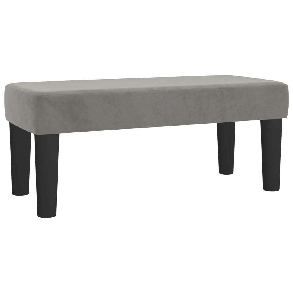 Giroletto a Molle con Materasso Grigio Chiaro 90x190 cm Velluto 3137815