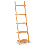 Scaffale a scala a 5 ripiani 43 x 35,5 x 165 cm Design moderno Pratico per soggiorno Camera da letto Realizzato in bambù naturale 20_0021035