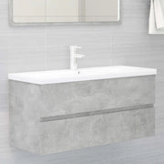 Mobile Lavabo Grigio Cemento 100x38,5x45cm in Legno Multistrato 804768