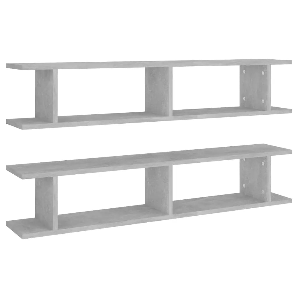 Mensole a Muro 2 pz Grigio Cemento 105x18x20 cm in Truciolato cod mxl 64545