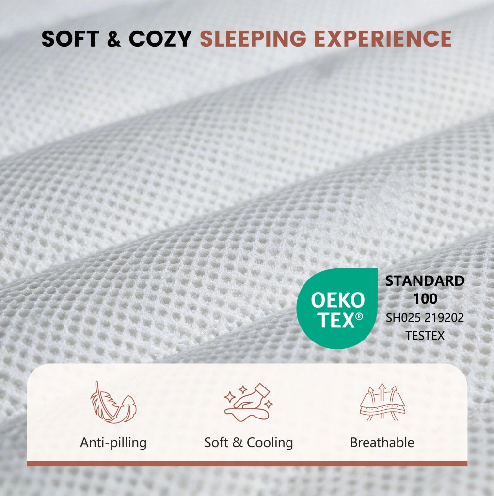 Materasso in schiuma memory certificata OEKO-TEX; bianco