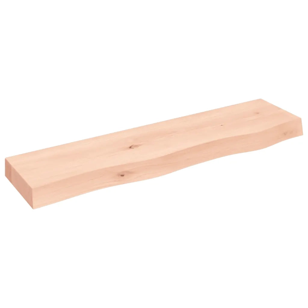 Ripiano a Parete 80x20x6 cm Legno Massello Rovere Non Trattato 363541