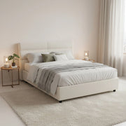Brivio, Letto Piazza e Mezza Sfoderabile Made in Italy, Beige