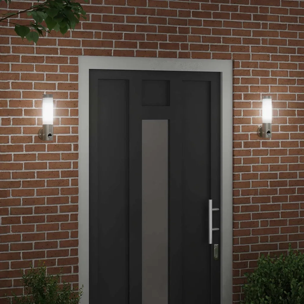Lampada da Parete Esterna 2 pz Argento 12 x 8,5 x 29 cm CFW7758475