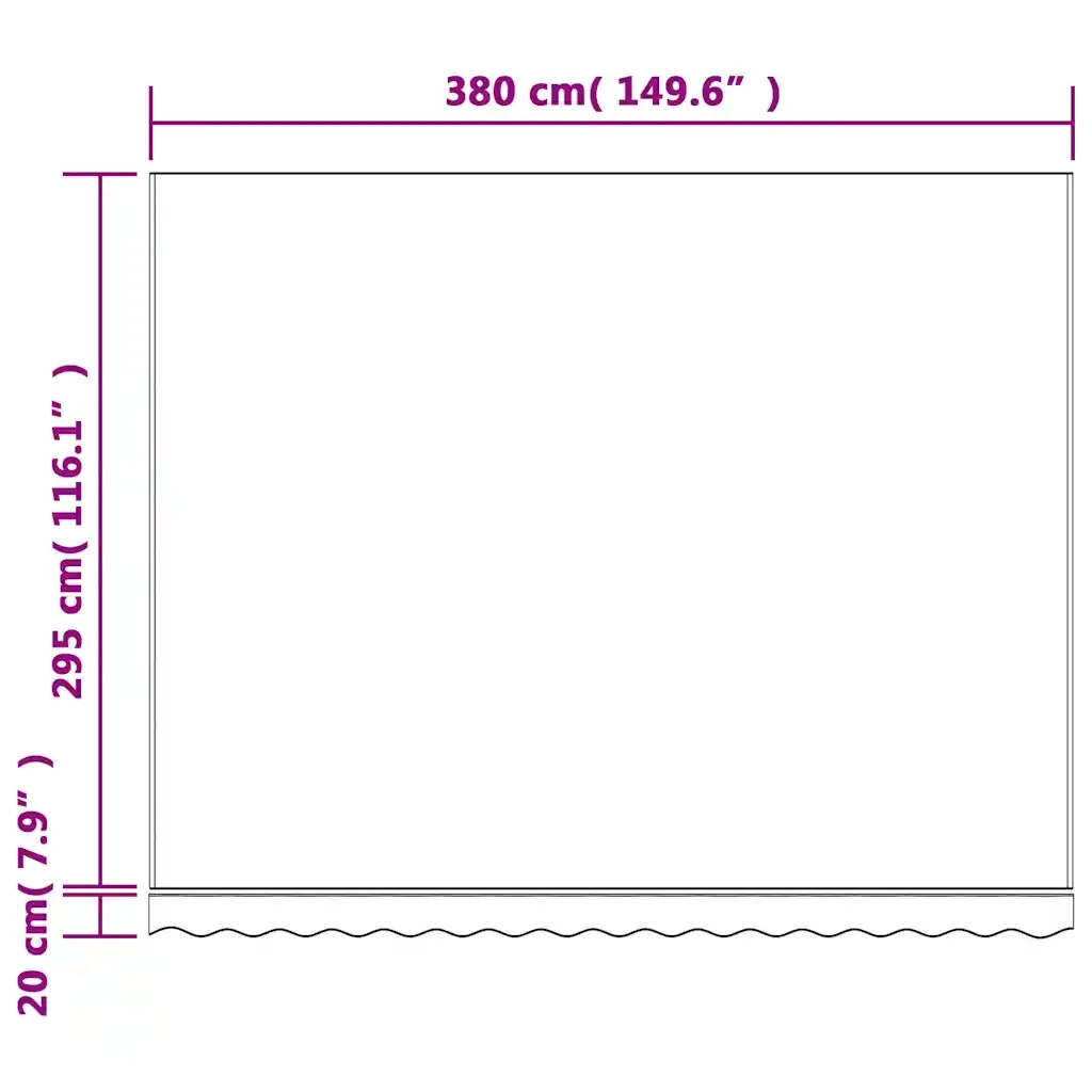 Tessuto di Ricambio per Tenda Strisce Rosse e Bianche 4x3 m 367716