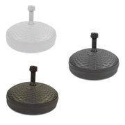 Trade Shop - Base Per Ombrellone Effetto Midollino ø45xh30.5cm Capacità 17lt Per Pali Da ø33 A ø48mm -