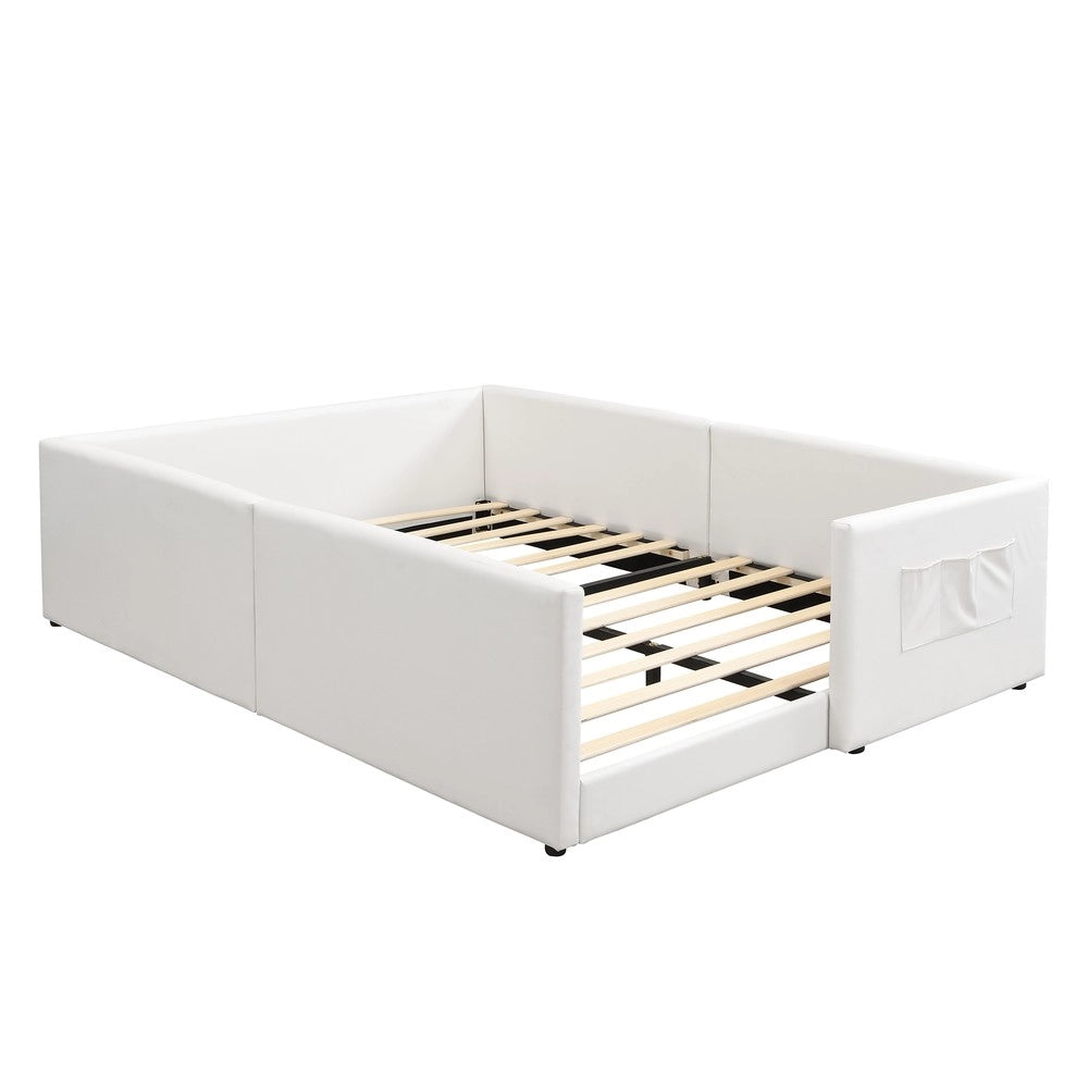 Letto Imbottito Singolo Contenitore ¨C Xylo ¨C Bianco 140x200 PU Legno